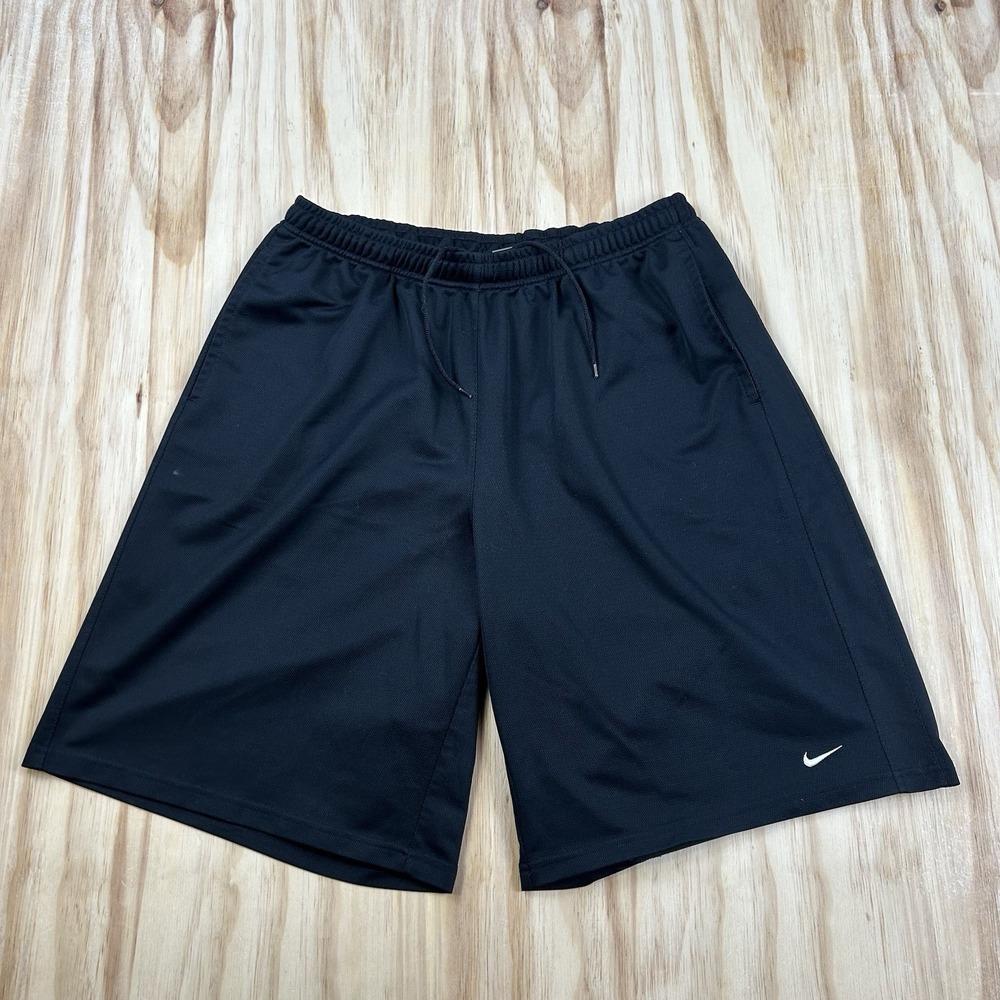 Y2K Nike Gray Tag Men's Black Basketball Athletic Shorts 2XL Drawstring